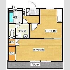 拡大写真:メゾン花水木Ⅱ 2階202の間取り