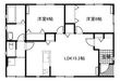 能美市湯屋町ト61番地　貸家の間取図