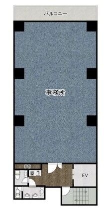 拡大写真:ブルーク長堀橋ビル 6Fの間取り