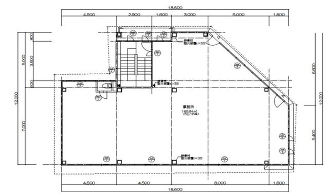 拡大写真:大阪市生野区桃谷2-6-16付近 テナント 3Fの間取り