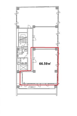 拡大写真:DOビル新町I 9階901の間取り