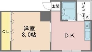 拡大写真:神戸市灘区中原通3丁目 4階402の間取り