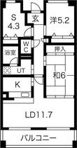 神戸市灘区都通2丁目の間取図