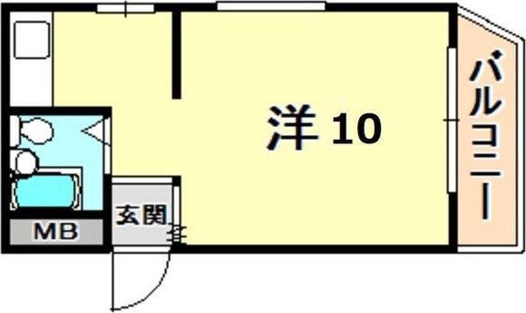 拡大写真:神戸市灘区篠原中町3丁目 4階305の間取り