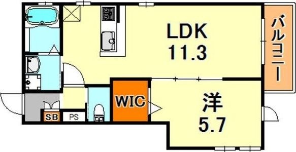 拡大写真:神戸市東灘区深江本町4丁目 3階302の間取り