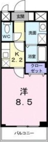 拡大写真:神戸市中央区日暮通1丁目 4階402の間取り