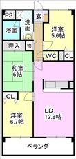パークサイド上原の間取図