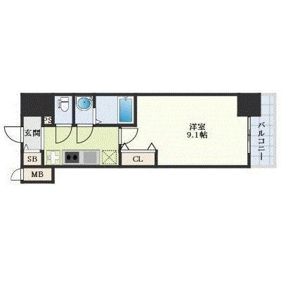 拡大写真:ディアレイシャス浅間町 14階1405の間取り