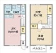 写真:アプトエーデルワイス 2階Bの間取図