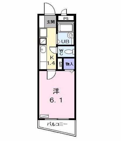 拡大写真:光マンション 2階203の間取り