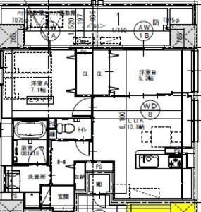 拡大写真:さくらHills ROKUBAN Platinum Residence 12階1204の間取り
