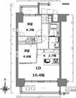 S-RESIDENCE亀島駅前blaze(ブレイズ)の間取図