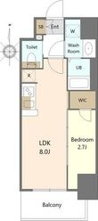 S-RESIDENCE亀島駅前ascent(アセント)の間取図