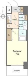 S-RESIDENCE亀島駅前ascent(アセント)の間取図