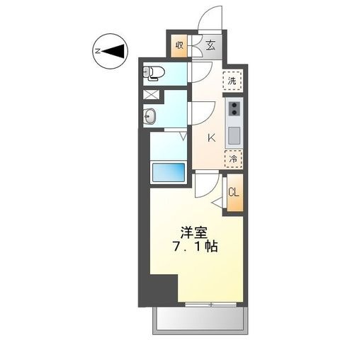拡大写真:プレサンス久屋大通公園セラフィ 8階805の間取り