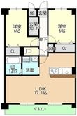 ヒルザコートⅡの間取図