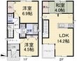 如意5-15-1KODATEXⅠCの間取図