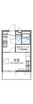 レオパレスオーテスワンの間取図