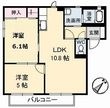 コスモタウン森岡Ⅱ A棟の間取図