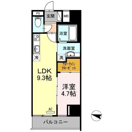 拡大写真:アロフト 3階303の間取り