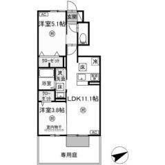 拡大写真:D-ROOM N.T 1階103の間取り