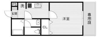 拡大写真:アカイユ 2階205の間取り