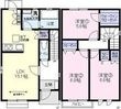 徳次町戸建賃貸住宅B棟の間取図