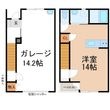Garage Villa 米津の間取図