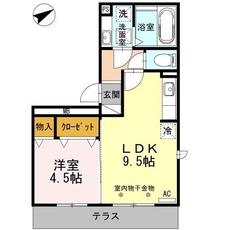 拡大写真：レグルス東刈谷 3階301の間取り
