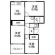 ホワイトコート米津の間取図