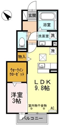 拡大写真:エテルニタ富士松駅 1階102の間取り