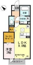 写真：エテルニタ富士松駅1階の間取図