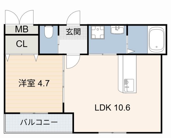 拡大写真:チェリーヒルズ A棟 3階A302の間取り