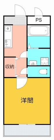 拡大写真:M I CRUISE 4階401の間取り