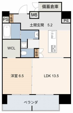 拡大写真:Lausanne 10階1002の間取り