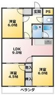 サンライフ弁天の間取図