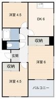 ホワイトコート米津の間取図