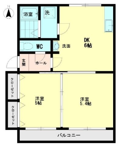 拡大写真:メゾングロワール 1階105の間取り
