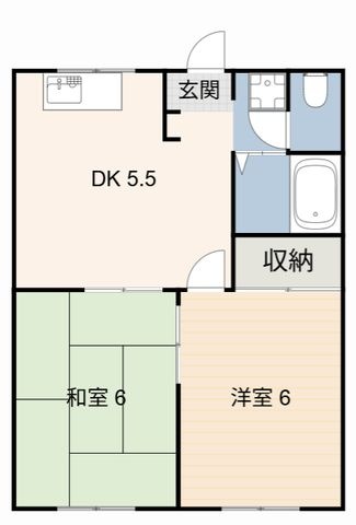 拡大写真:クレセント東栄Ⅱ 2階202の間取り