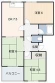 ホワイトコート米津の間取図
