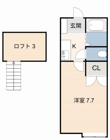 拡大写真:シェリールミニ B棟 2階211の間取り