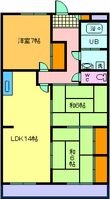 シャトー雁宿の間取図