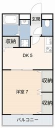 アンプルール フェール 縁 Ⅰの間取図