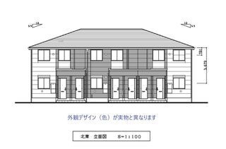 写真:鎌ケ谷市くぬぎ山新築アパート(仮称)の外観