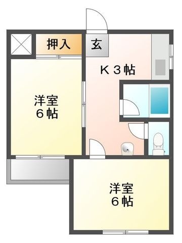 拡大写真:GS服部 2階207の間取り
