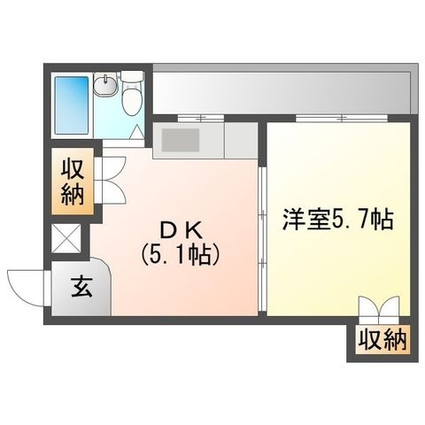 拡大写真:山下マンション 1階101の間取り