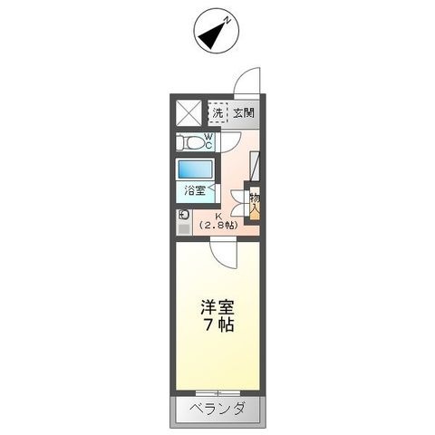 拡大写真:名張市東町 1階B205の間取り
