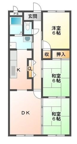 拡大写真:長浜市高月町井口 3階305の間取り