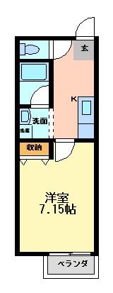拡大写真：長浜市朝日町 1階1-Bの間取り