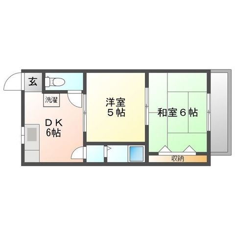 拡大写真:長浜市平方町 1階201の間取り